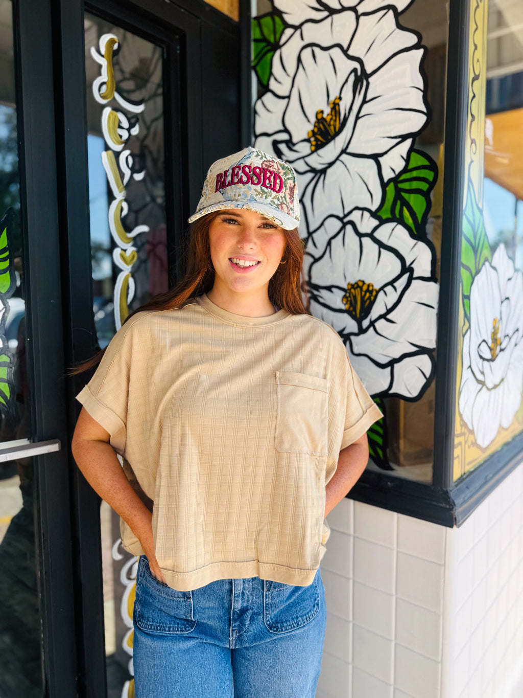 Taupe Textured Top