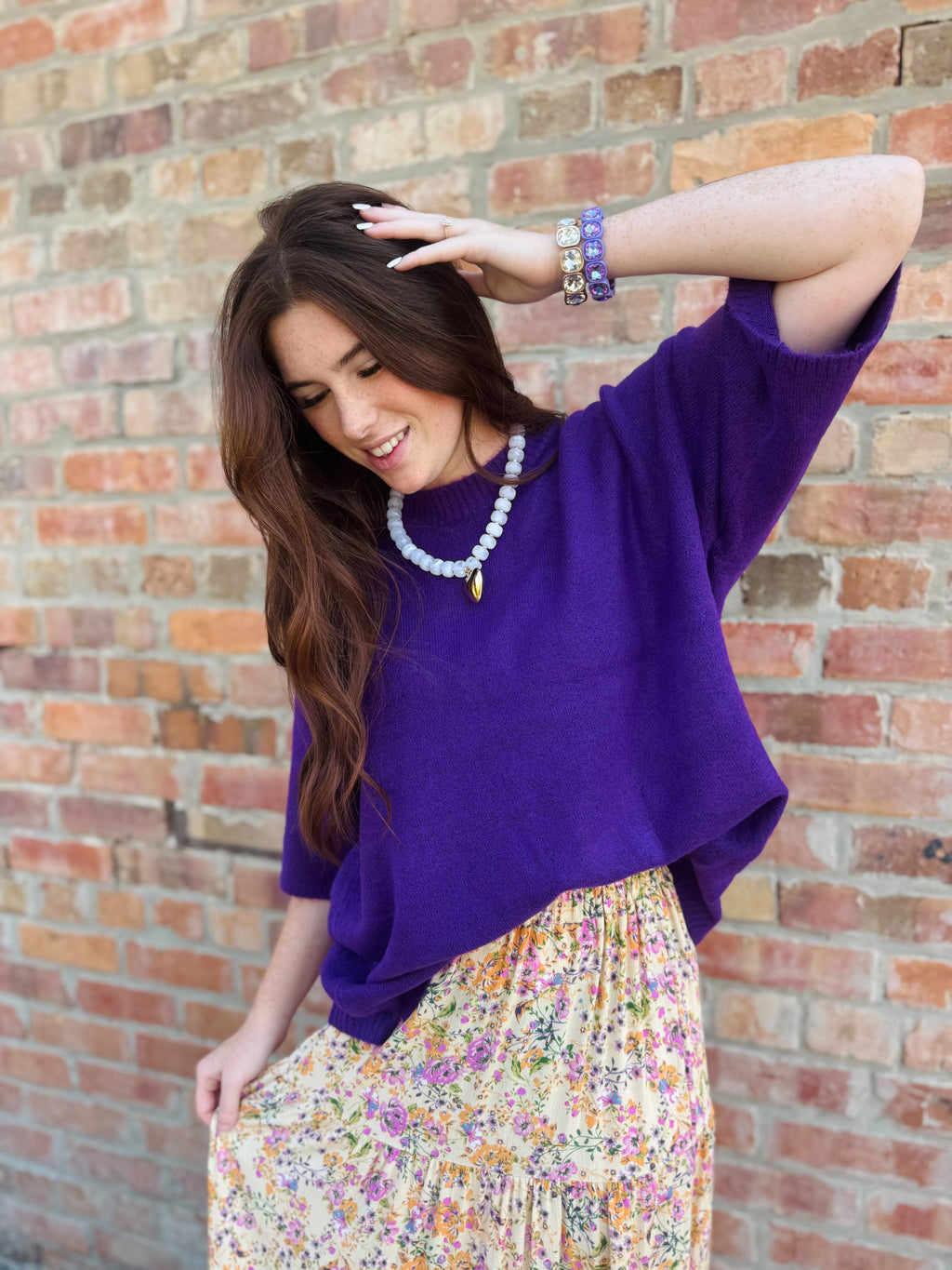 Purple Sweater Top
