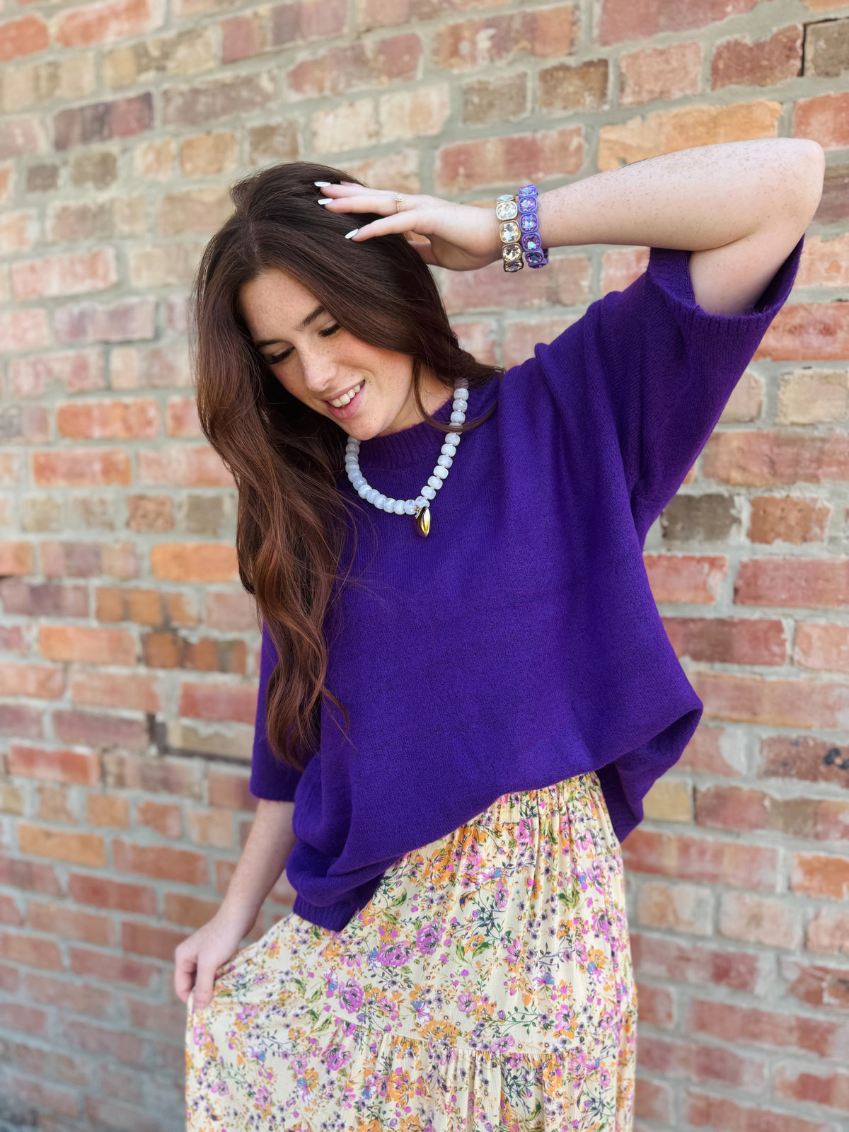 Purple Sweater Top