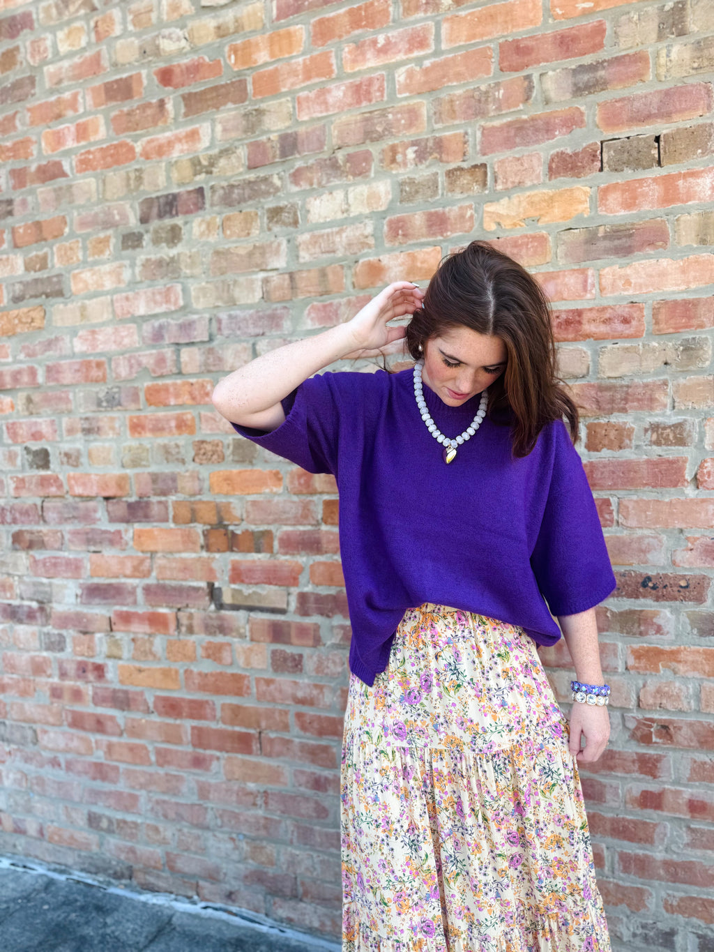 Purple Sweater Top