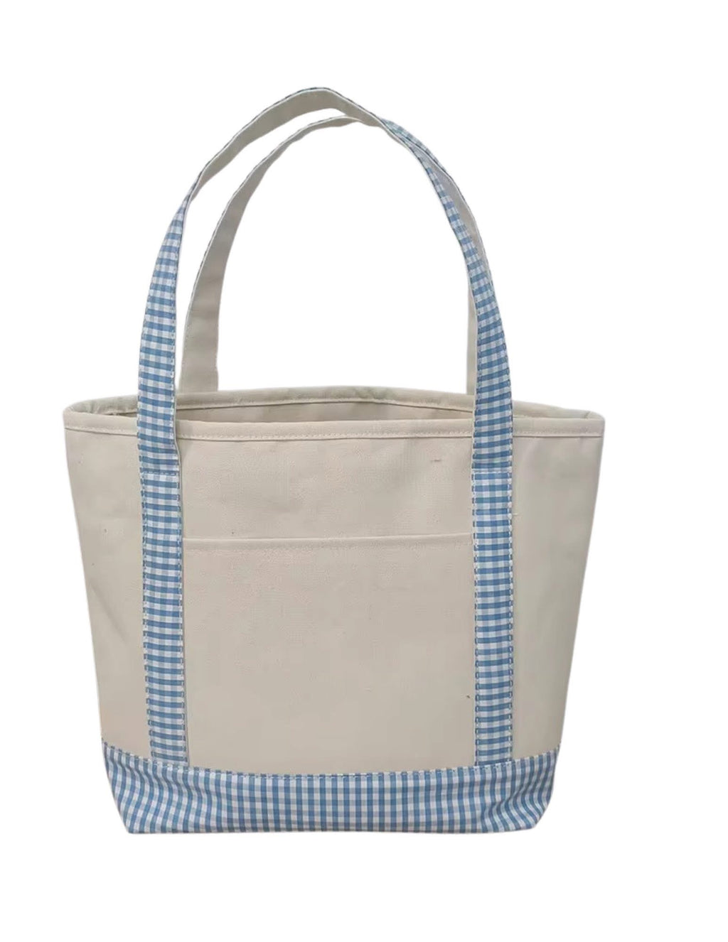 Gingham canvas bag