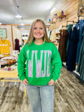 WWJD Green & Pink Sweatshirt
