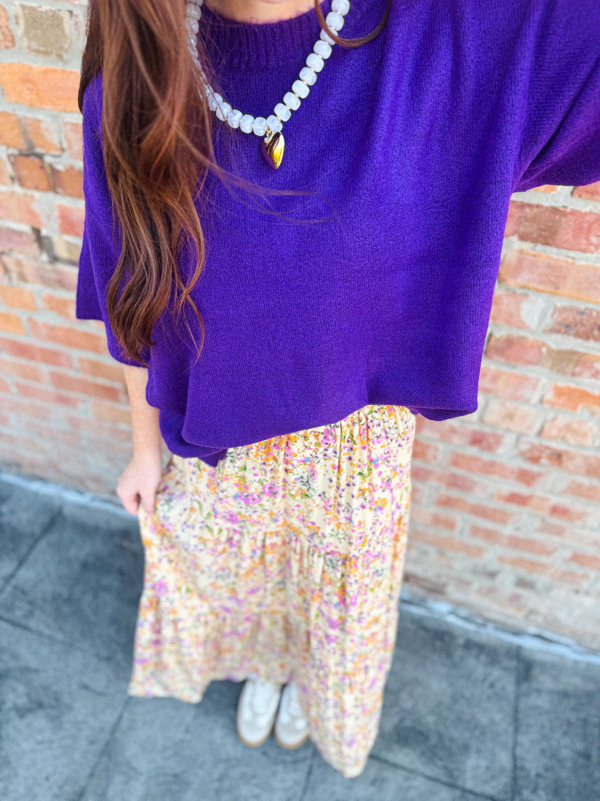 Purple Sweater Top