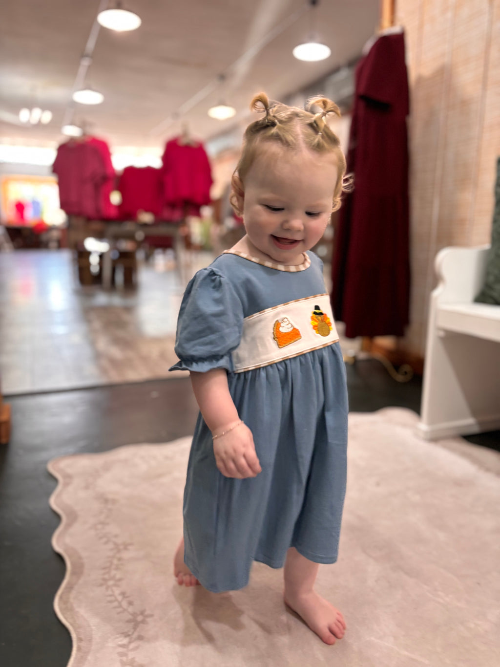 Blue Turkey Pumpkin Dress