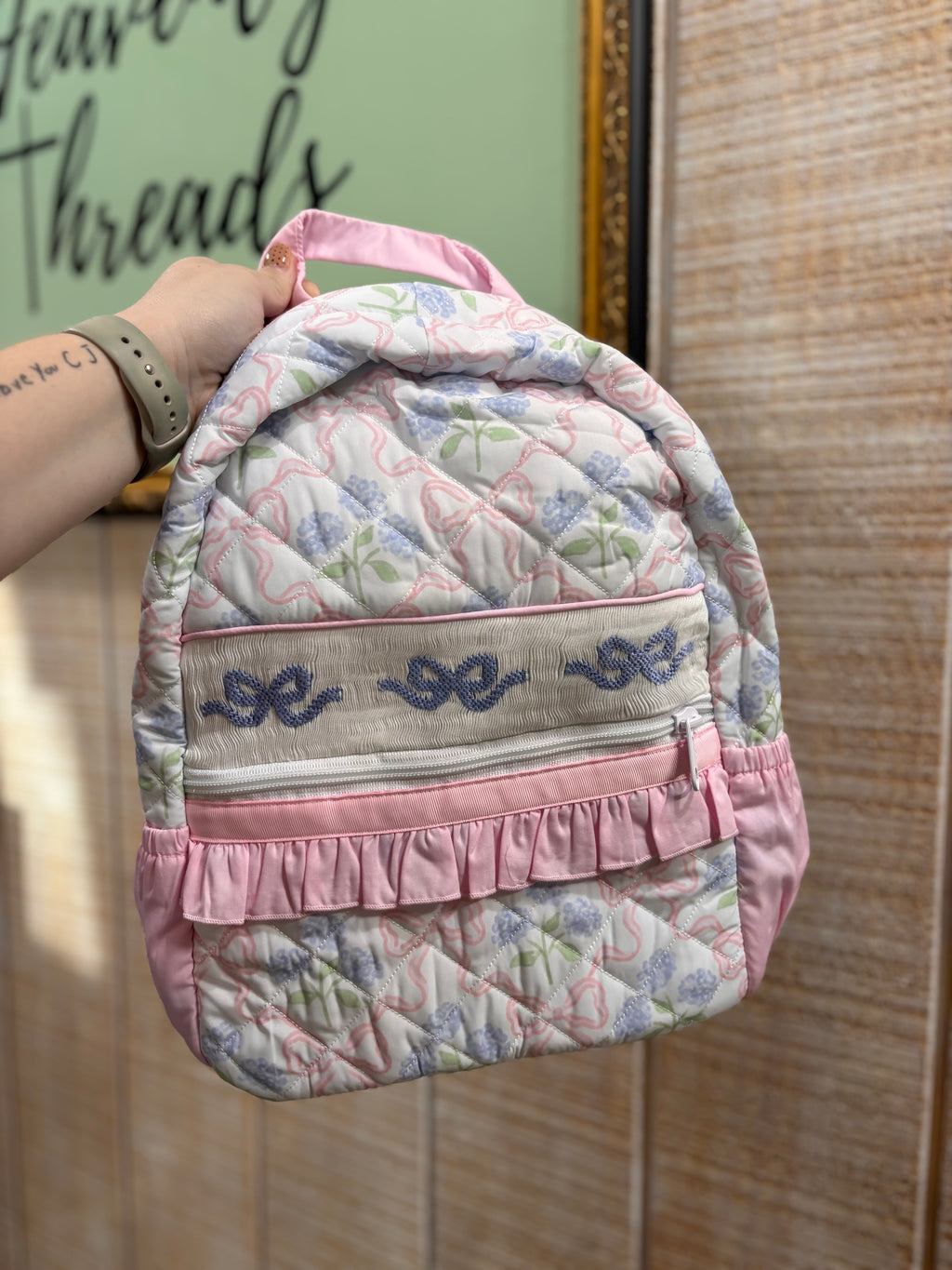 Hydrangea Bow Backpack