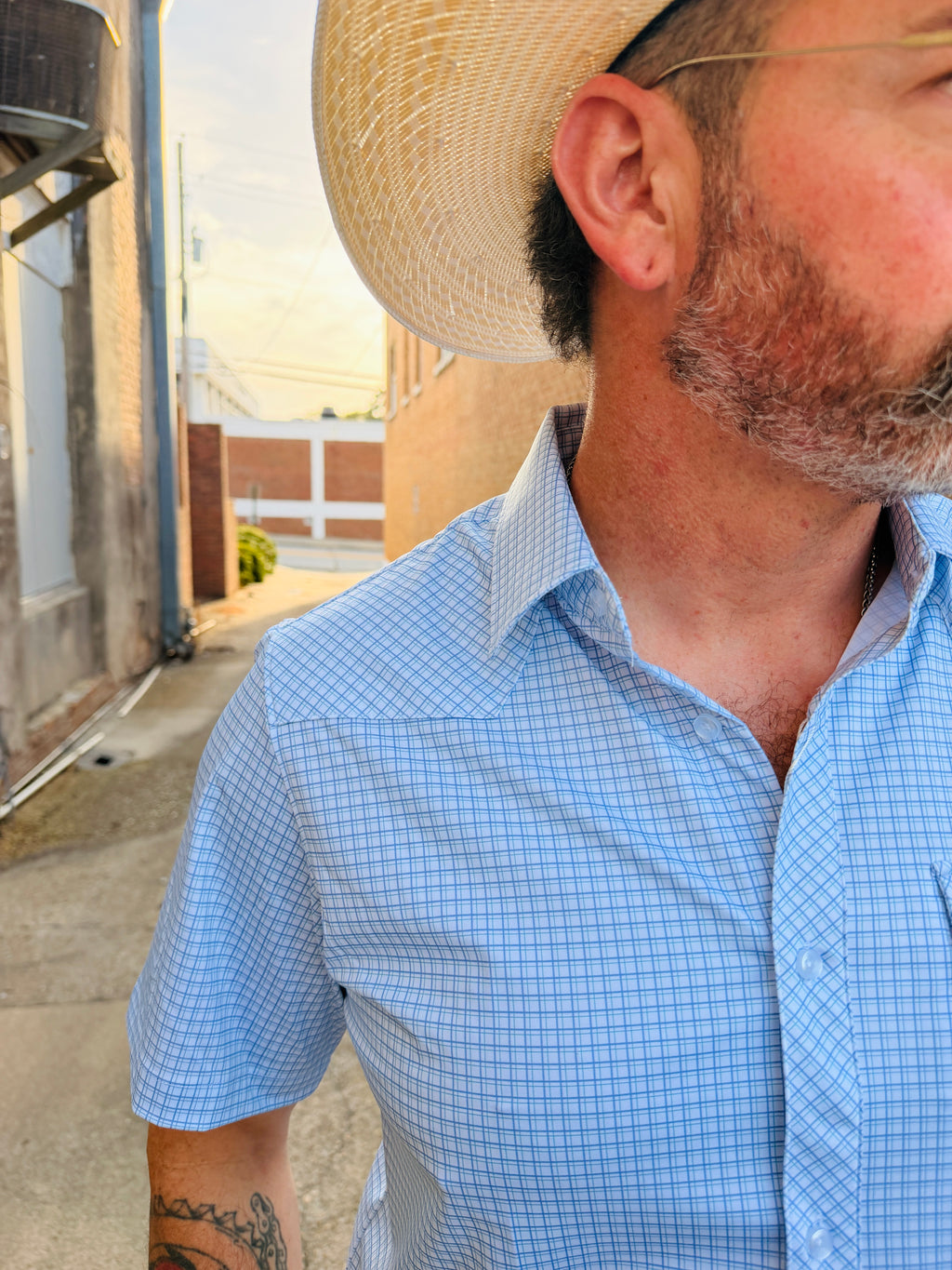 Blue/Teal Button Down