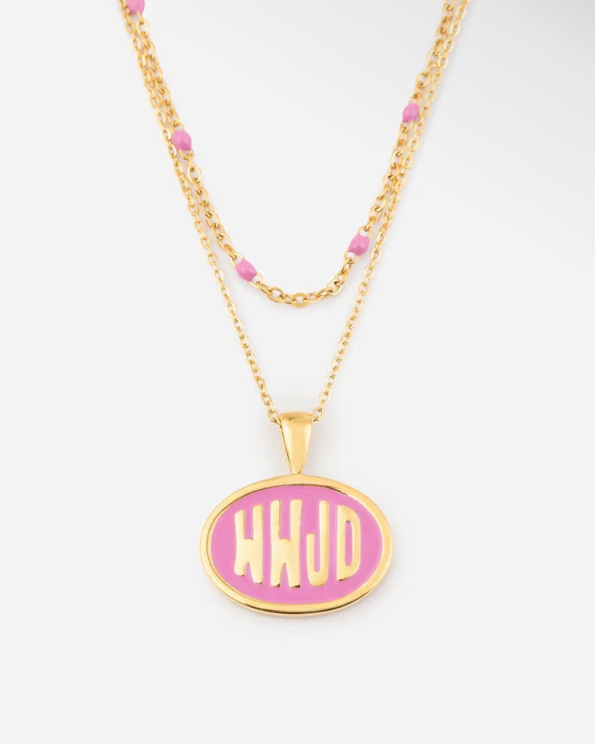 Pink WWJD Necklace Set