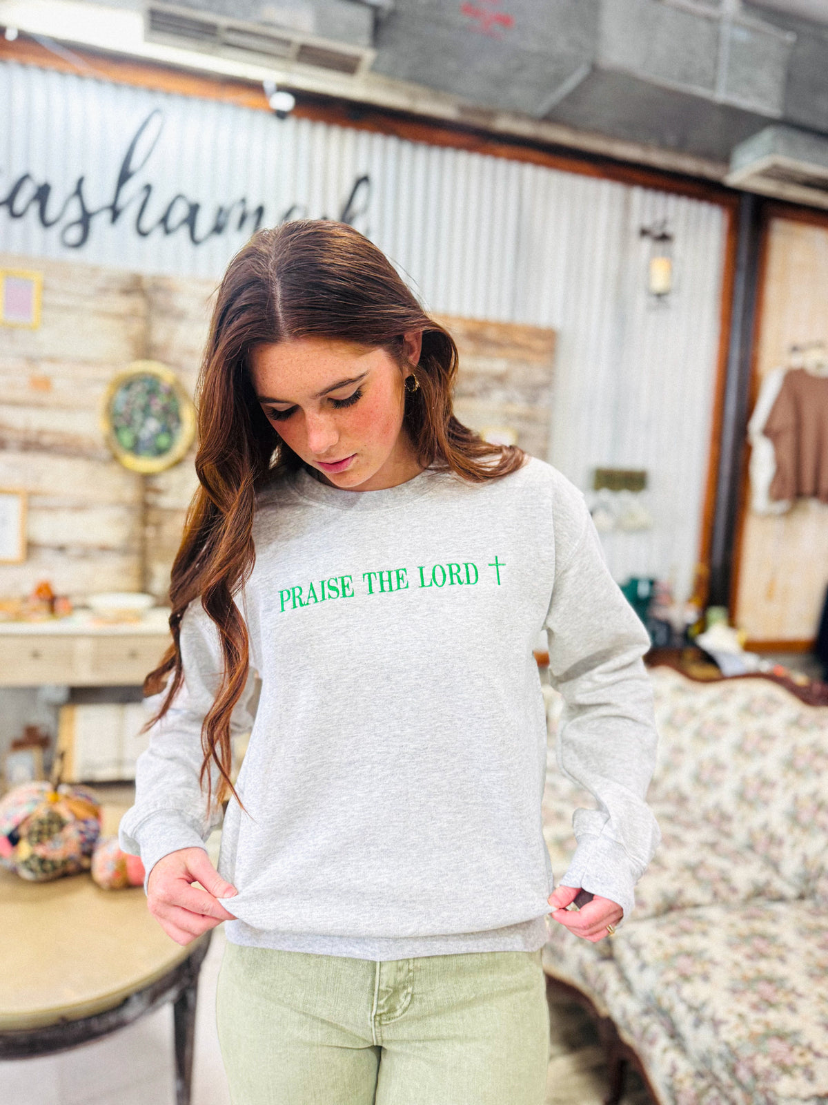 Praise The Lord Embroidered Sweatshirt