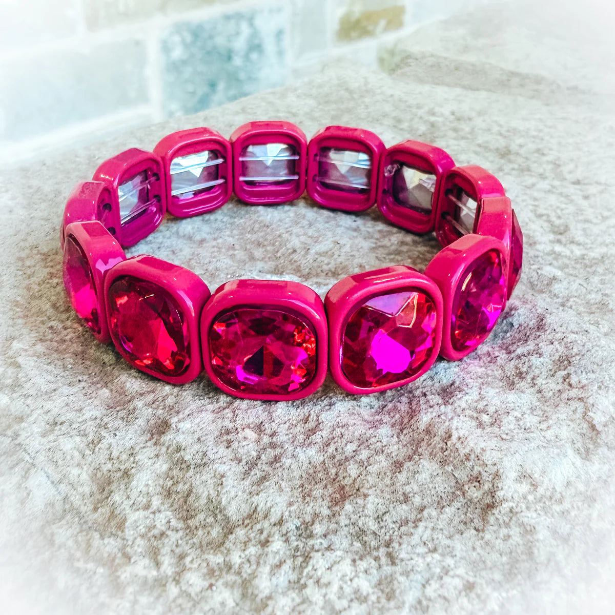 Gem stretch bracelets