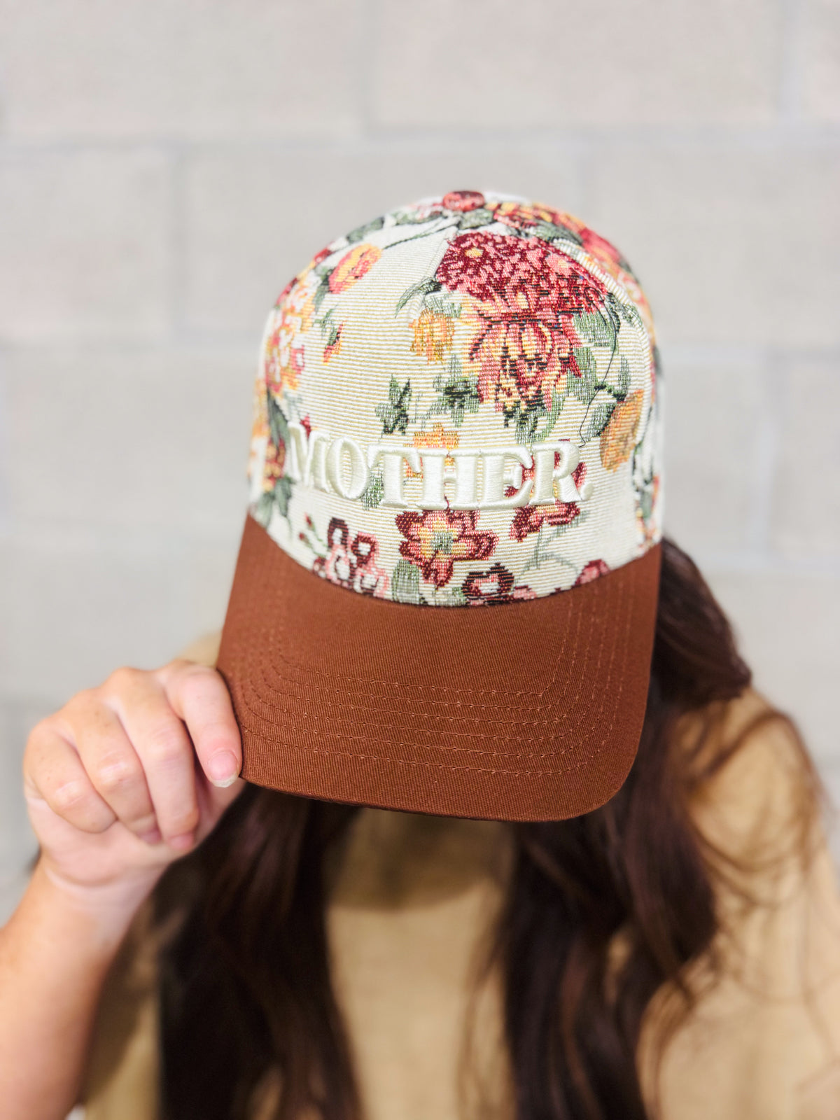 Mother Brown & Floral Hat