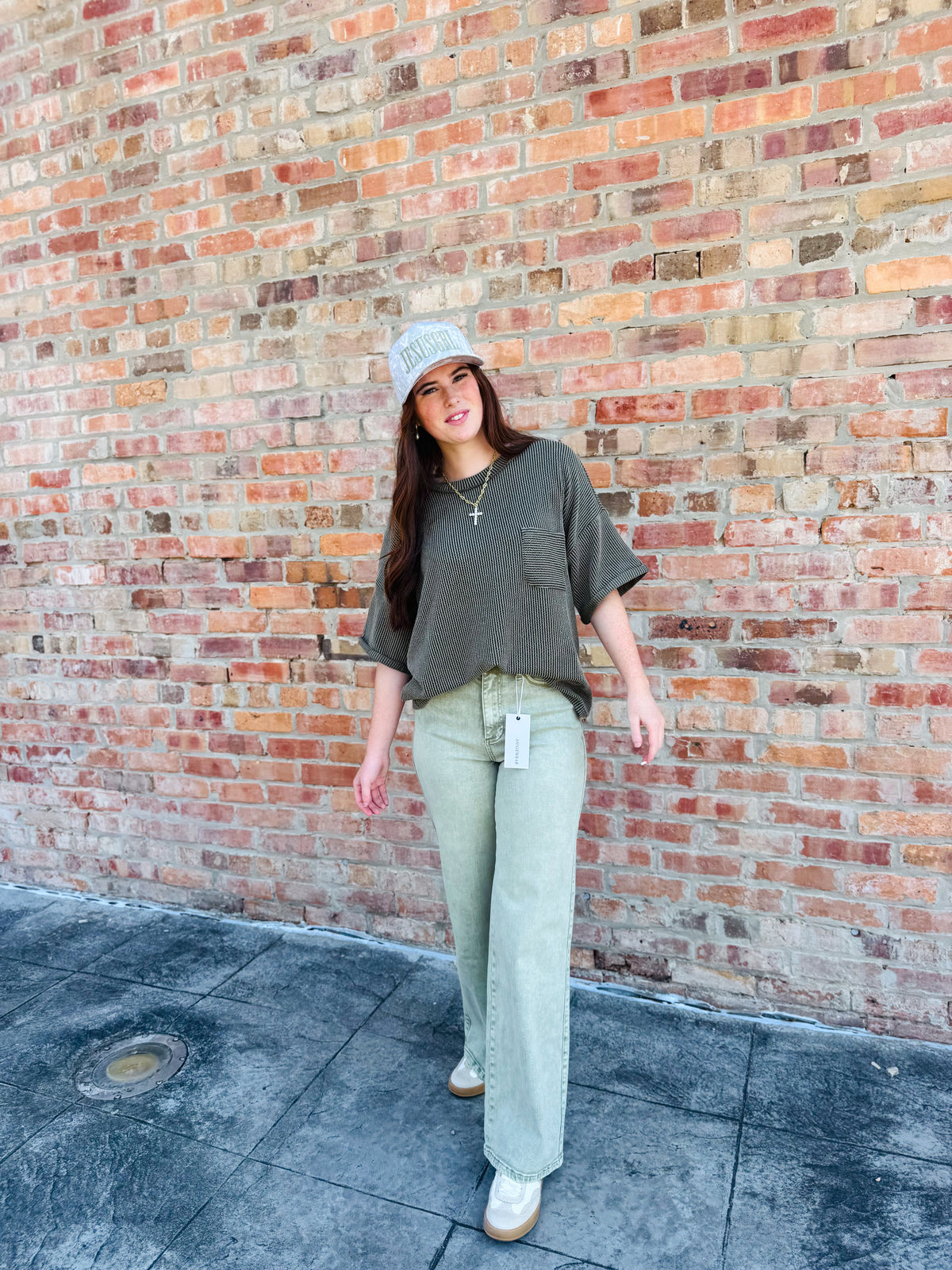 Olive Washed Jeans