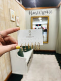 Small Gold Hoops with Crystal Earring