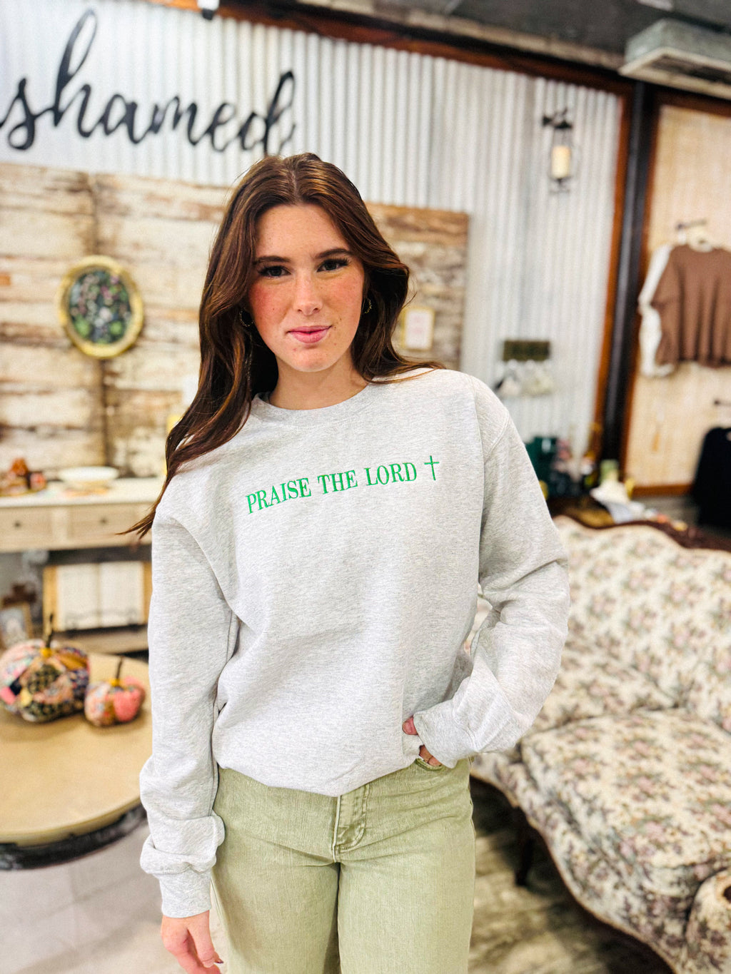 Praise The Lord Embroidered Sweatshirt