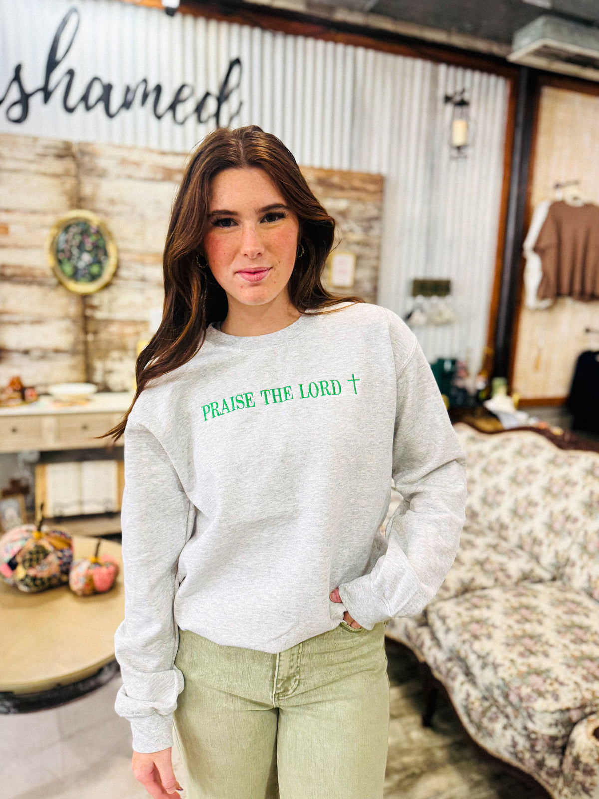 Praise The Lord Embroidered Sweatshirt