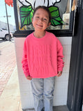 Hot Pink Jesus Loves You Sweatshirt