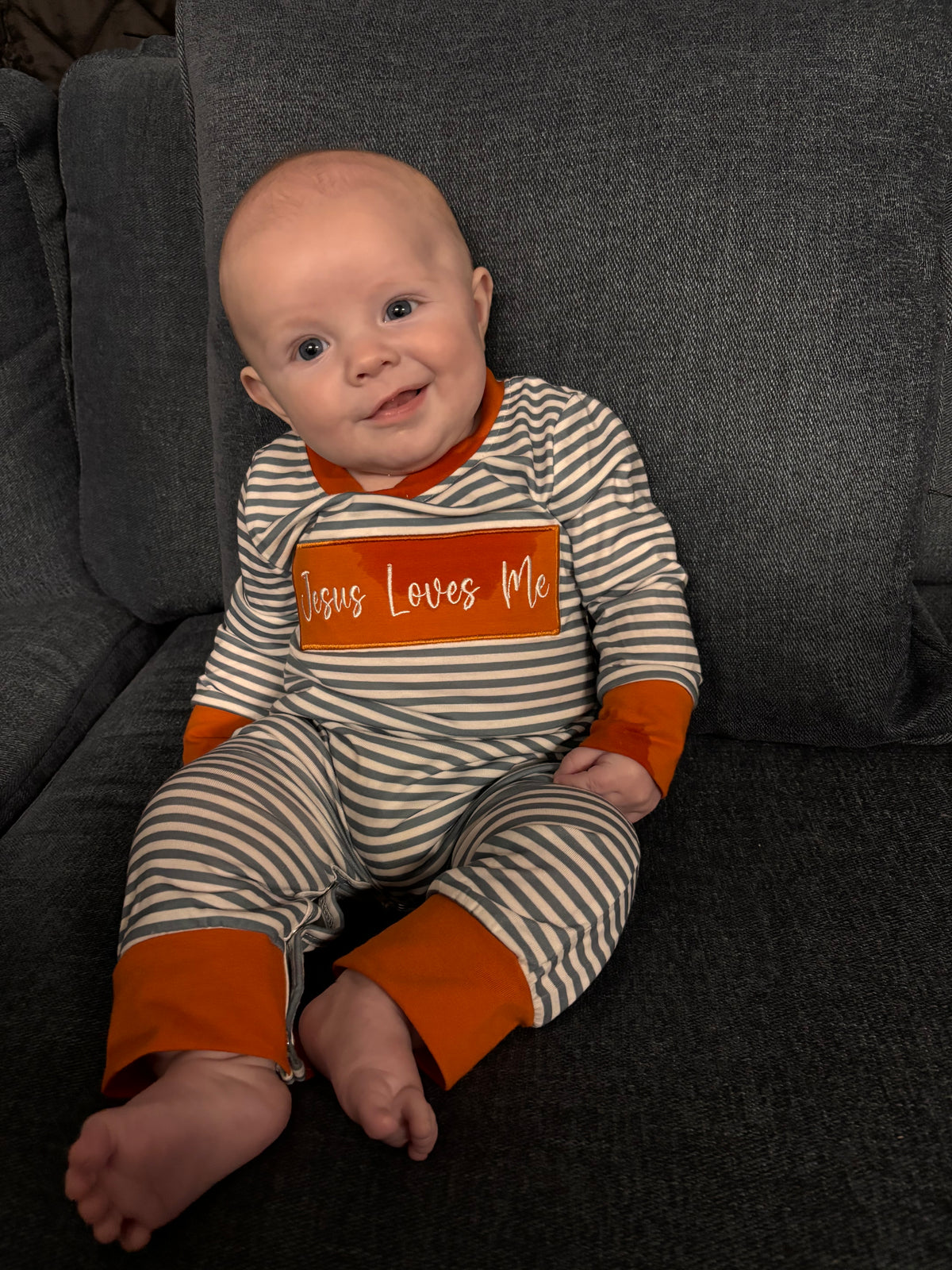 Jesus Loves Me Boy Romper