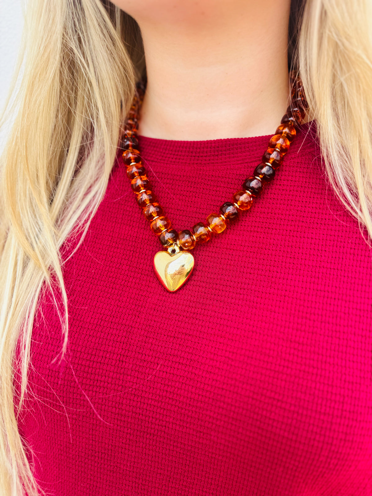 Tortoise Gold Heart Necklace