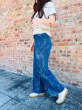 Vintage Floral Vine Wide Leg Jeans