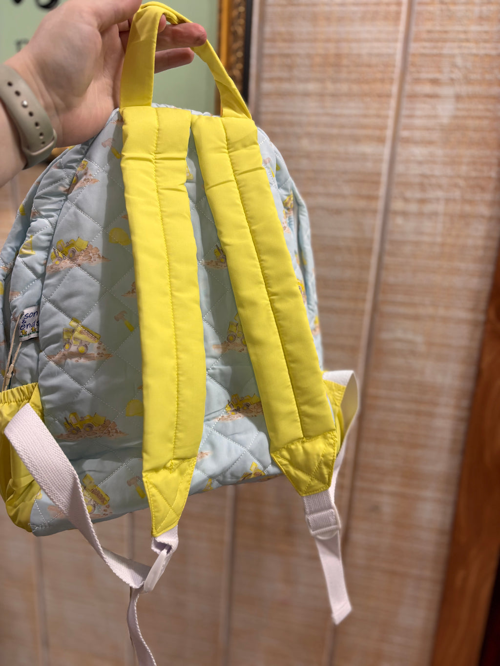 Construction Truck Smocked Backpack
