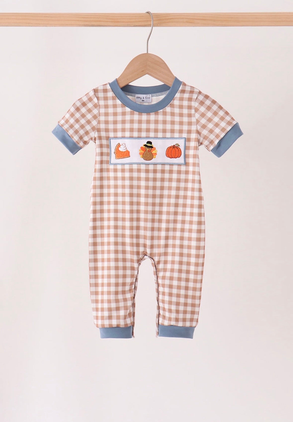Brown Turkey Pumpkin Romper
