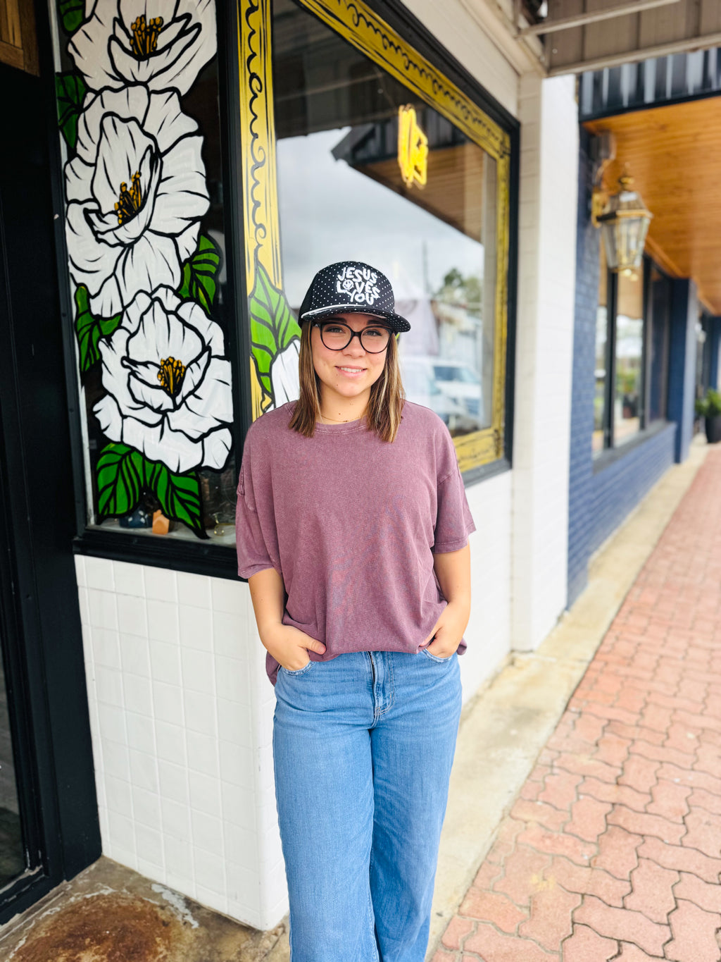 Dark Cherry Oversized Solid Tee