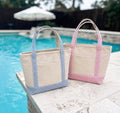 Gingham canvas bag