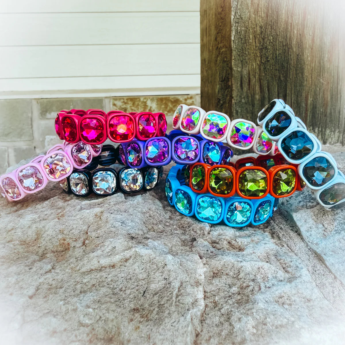 Gem stretch bracelets