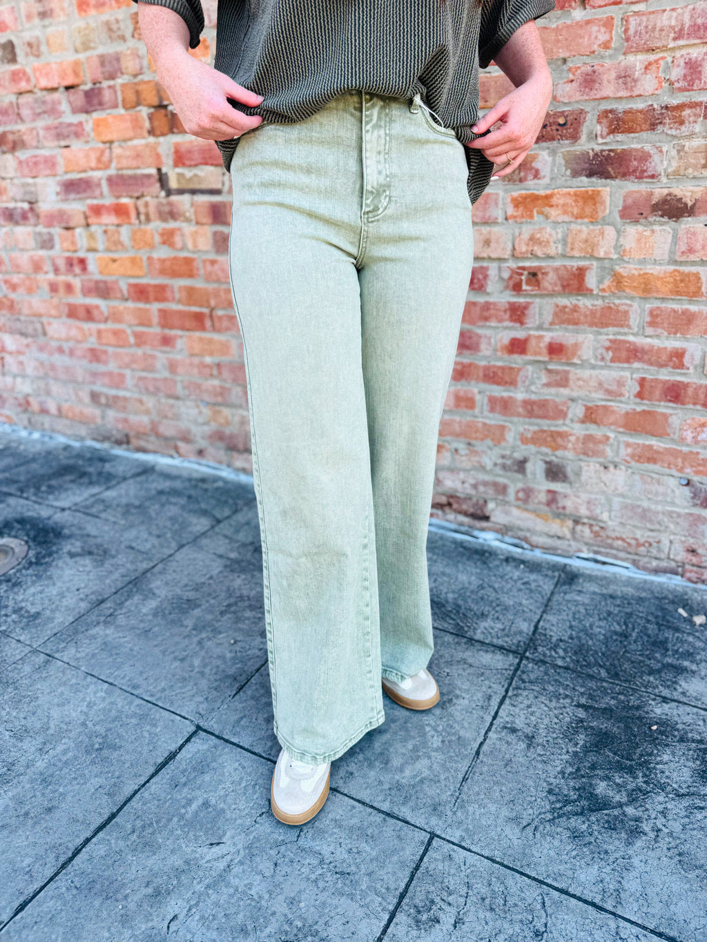 Olive Washed Jeans