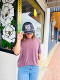 Dark Cherry Oversized Solid Tee