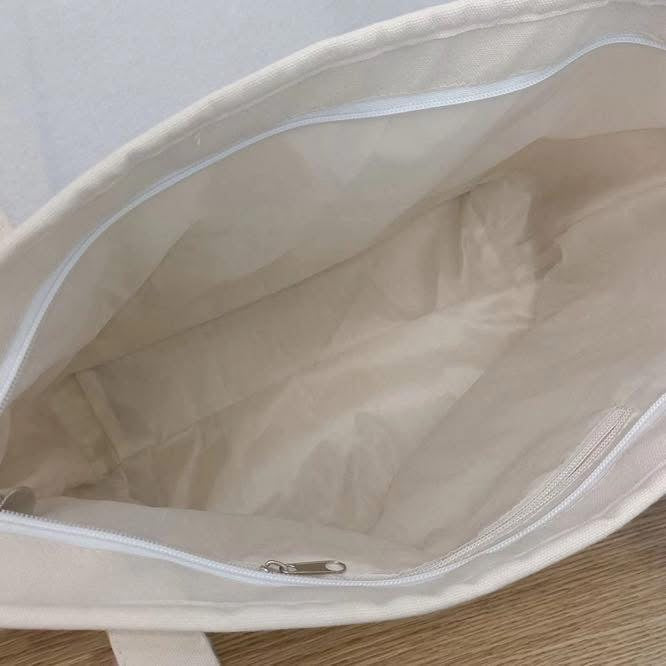 Gingham canvas bag