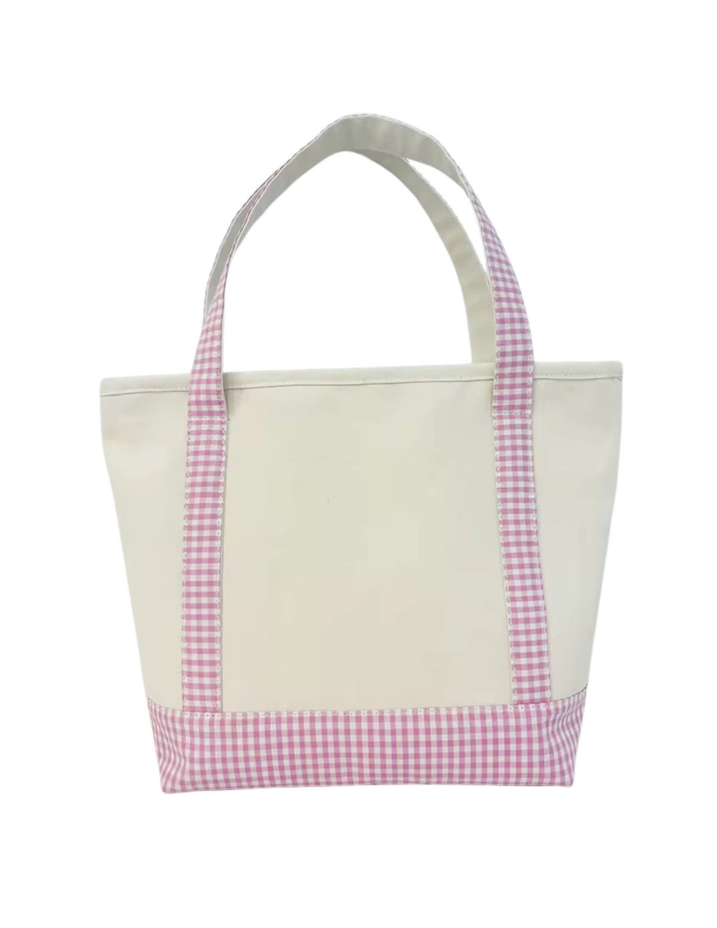 Gingham canvas bag