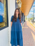 Navy maxi dress