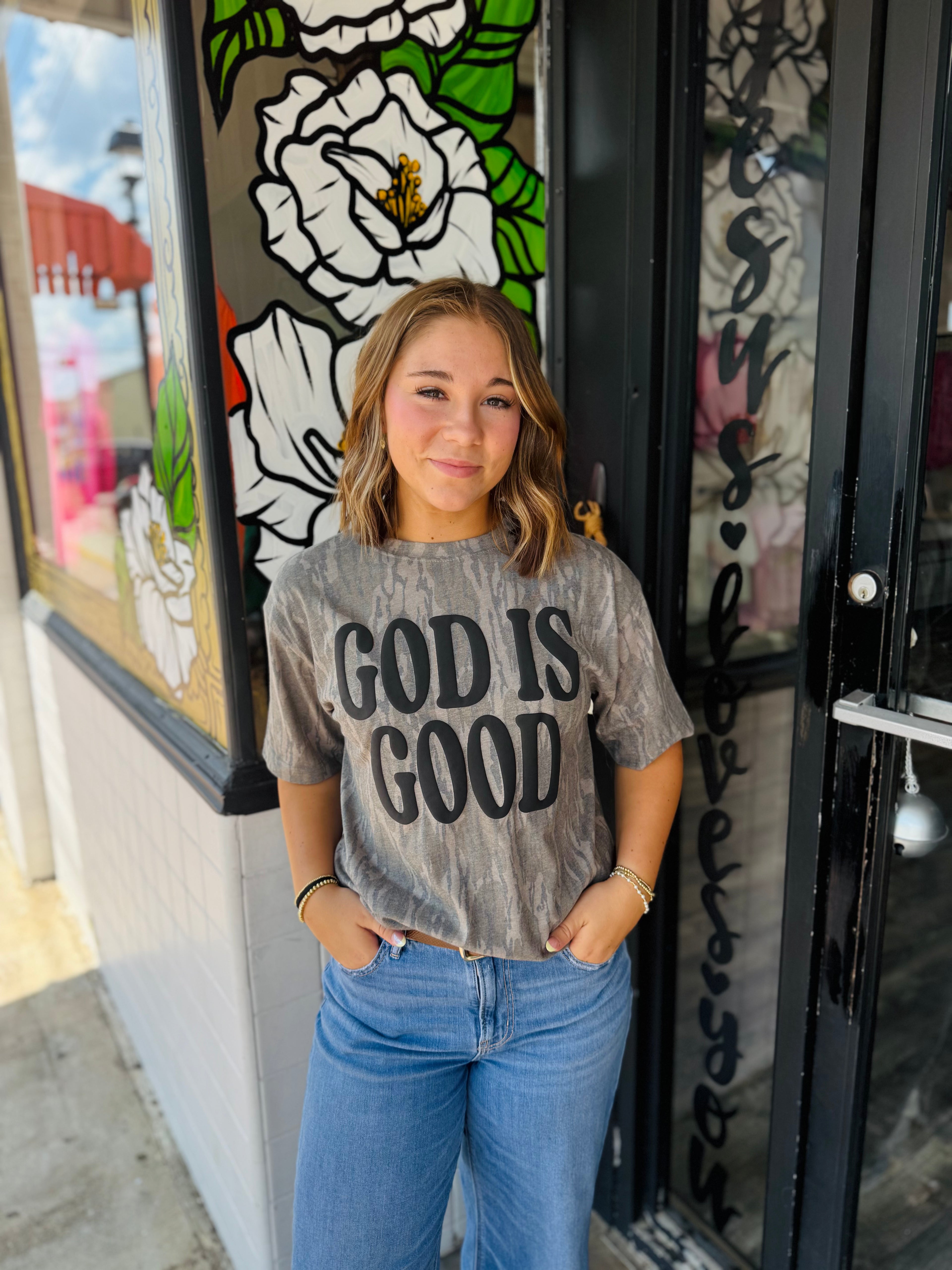 Camo God is Good Tee