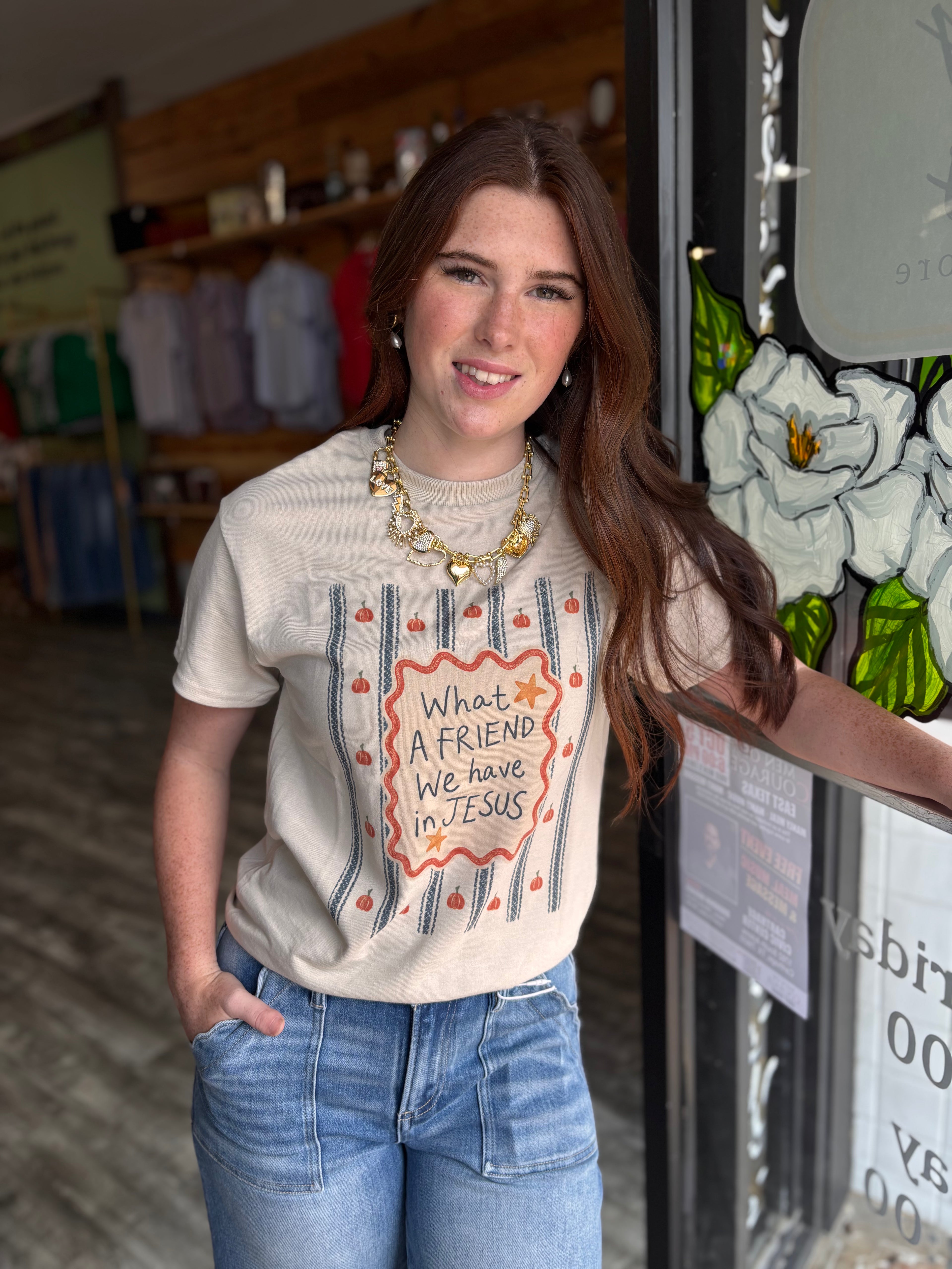 Friend In Jesus Pumpkin Tee