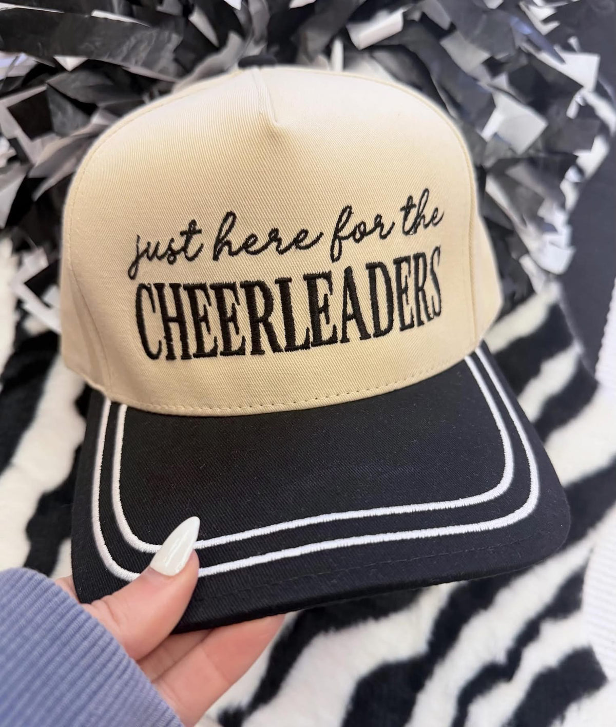 Just here for the cheerleaders hat