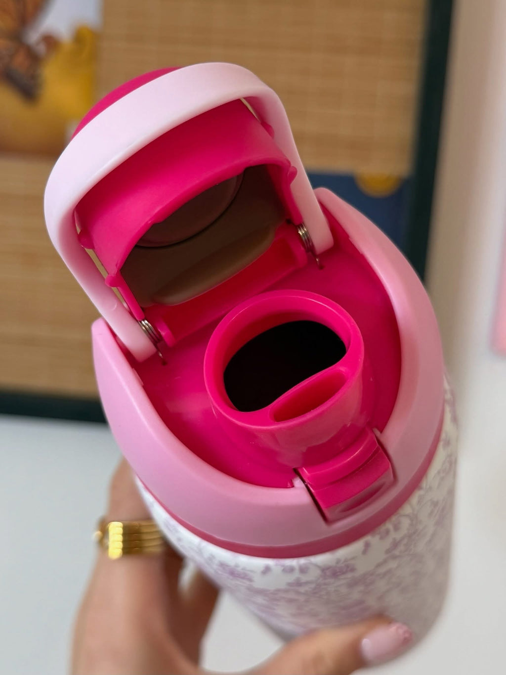 32oz floral water bottle