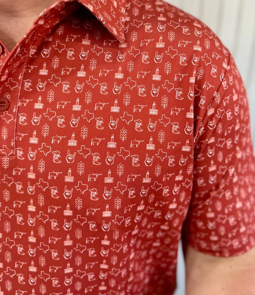 Hook Em Men's Polo