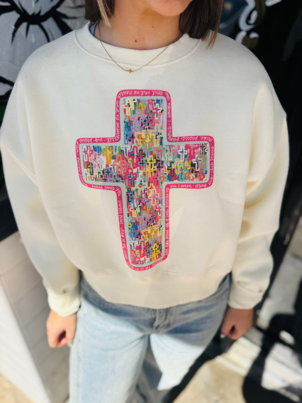 Cross Crop Sweatshirt