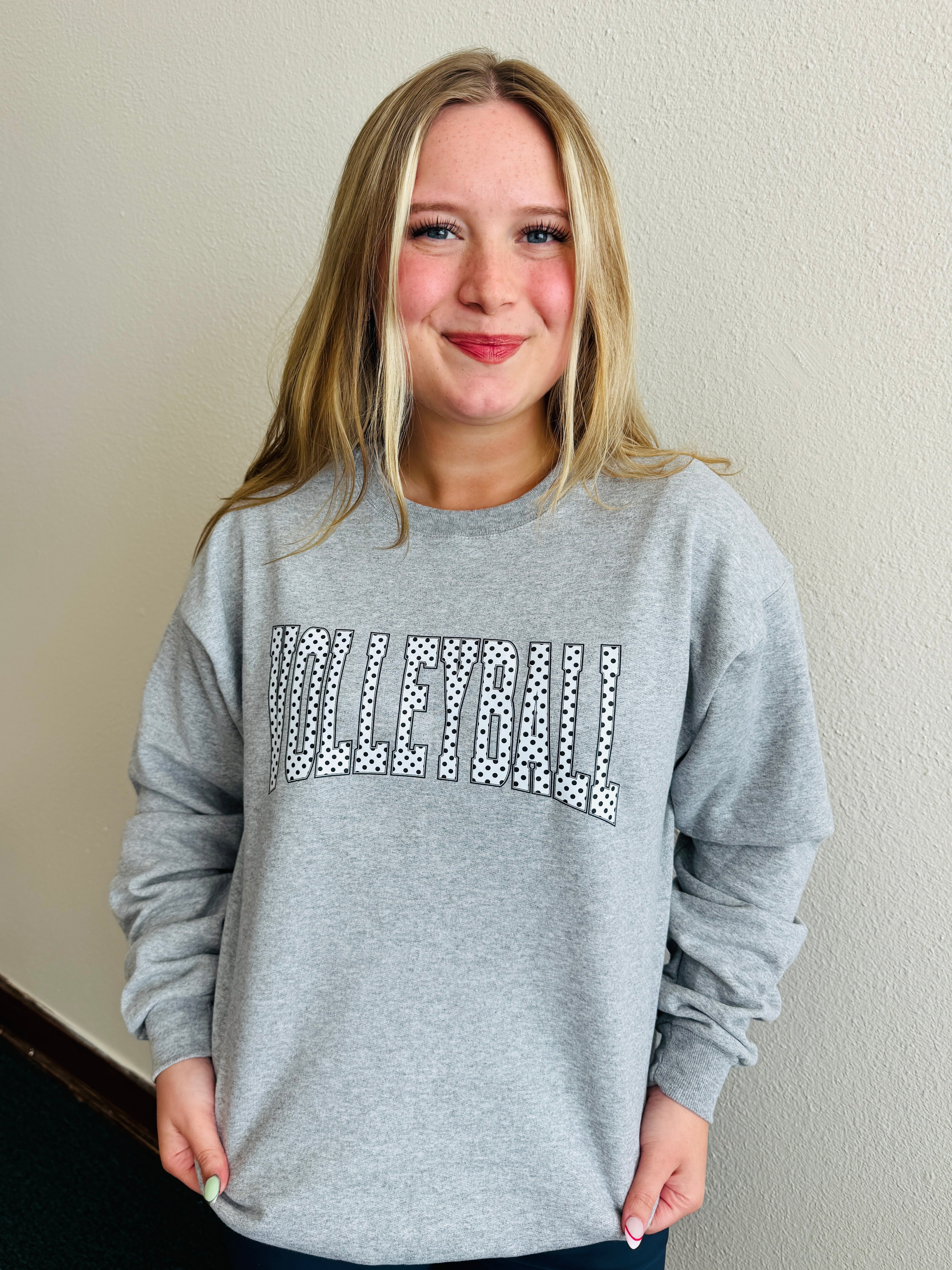 Polka Dot Volleyball Sweatshirt