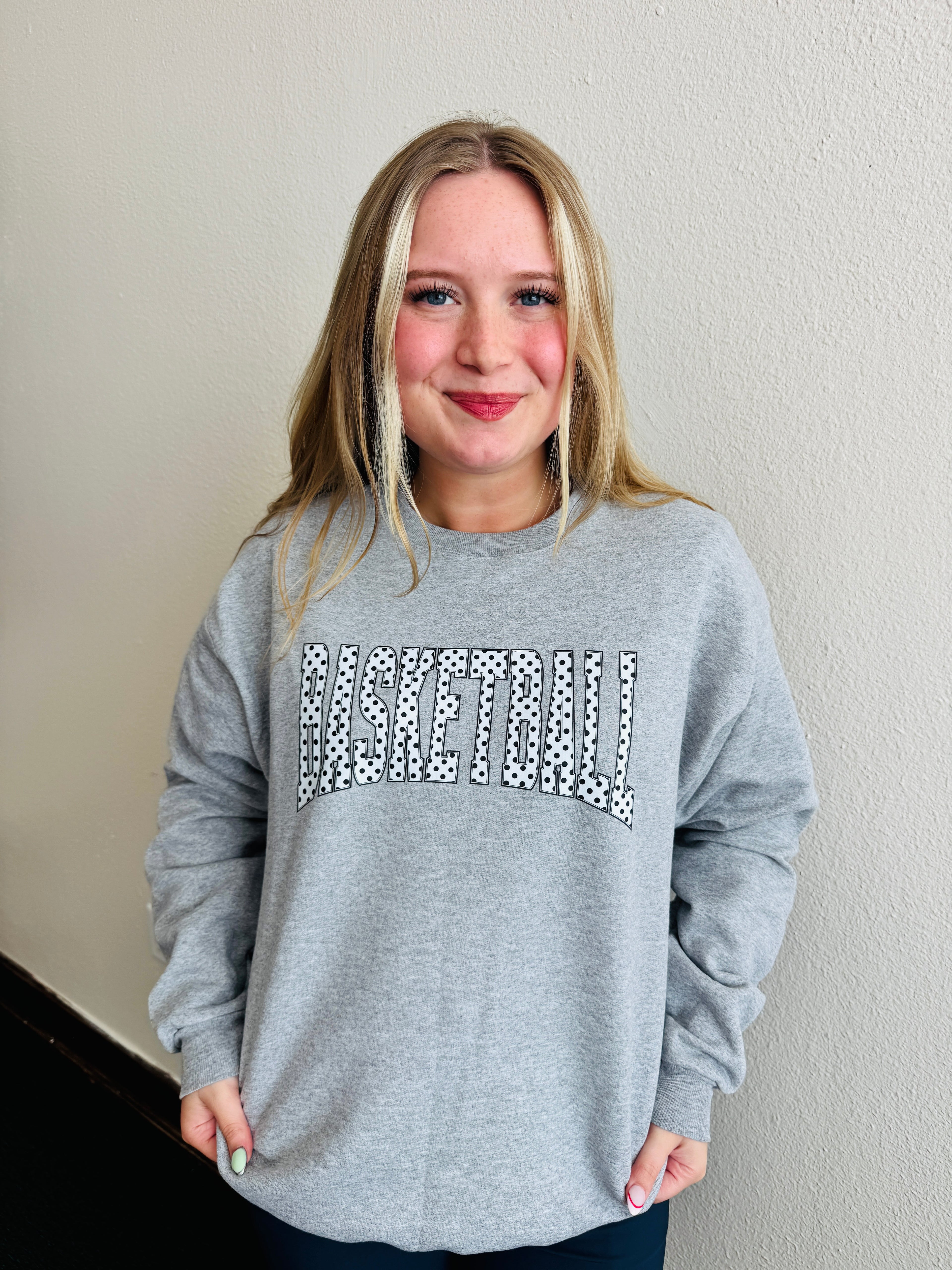 Polka Dot Basketball Sweatshirt